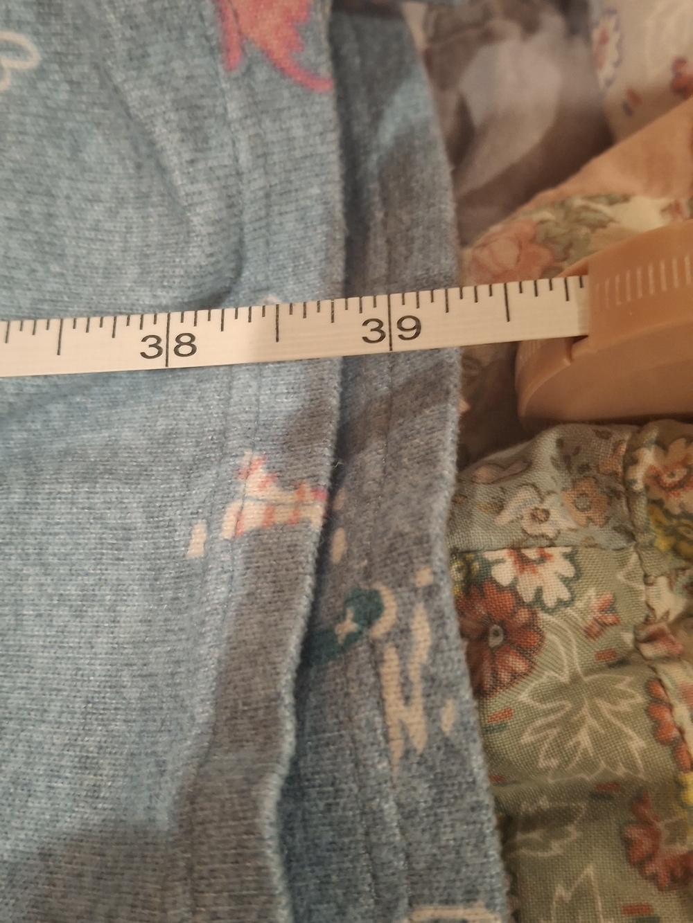 Relaxed Light Blue Women’s Pajama Set with Pink Accent Print - Picture 11 of 16